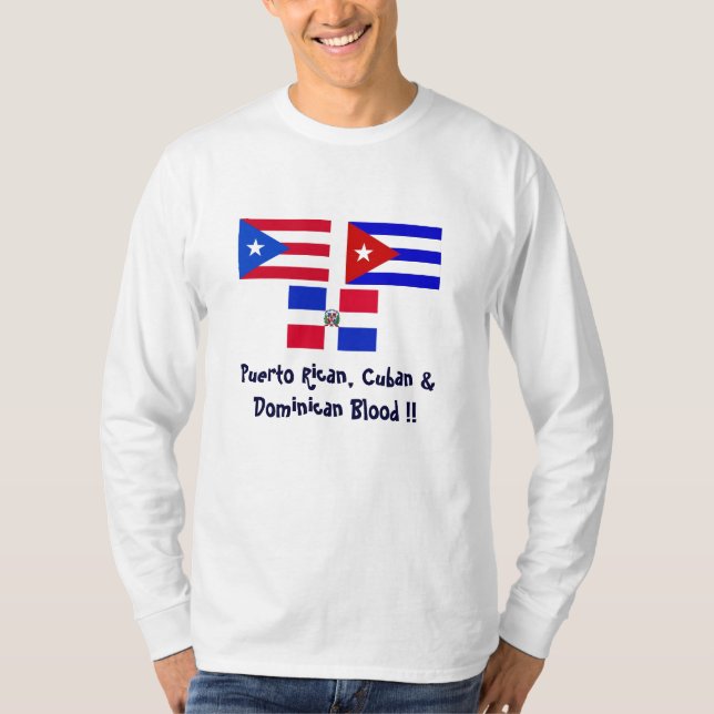 PuertoRico_flag, Cuba_flag, DominicanR_flag, Pu... T-Shirt (Front)