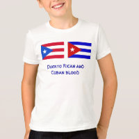 PuertoRico_flag, Cuba_flag, Puerto Rican and Cu... T-Shirt