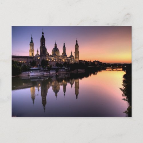 Puesta de sol sobre el Ebro Postcard