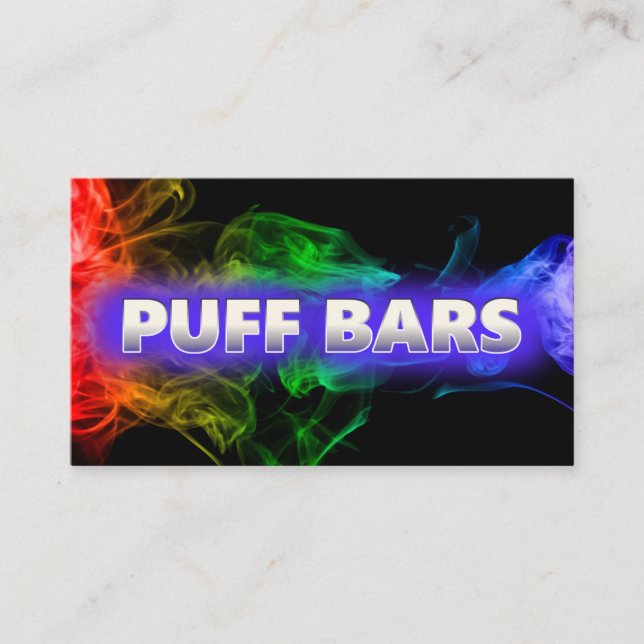 Puff Bar Vape Black Business Card (Front)