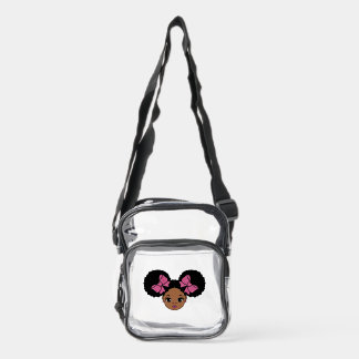 Puff Hair Baby Girl Clear Crossbody Bag
