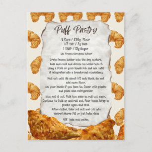 Puff Pastry Recipe Postcard