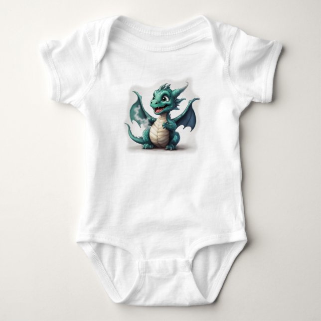 Puff The Little Magic Dragon Baby Bodysuit (Front)