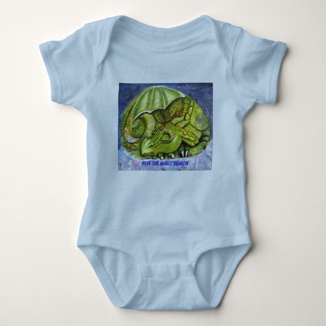 Puff the Magic Dragon Baby Bodysuit (Front)