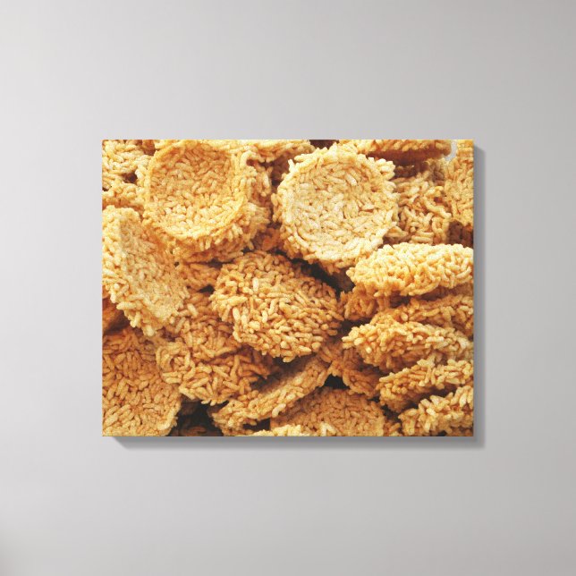 Puffed Rice Cakes ~ Asian Sweets Desserts Food Canvas Print (Front)