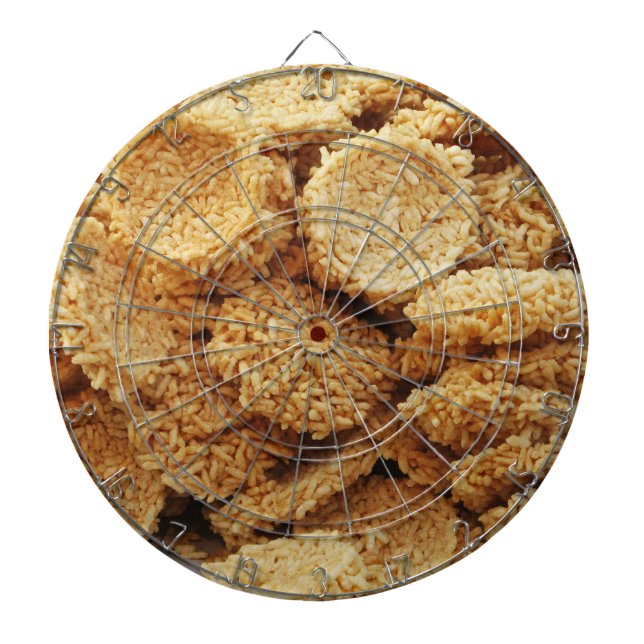 Puffed Rice Cakes ~ Asian Sweets Desserts Food Dartboard (Front)
