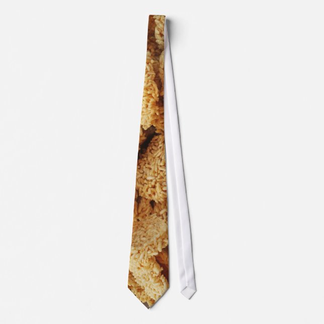 Puffed Rice Cakes ~ Asian Sweets Desserts Food Neck Tie (Front)