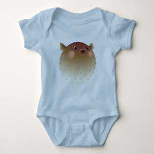 Puffer fish baby bodysuit