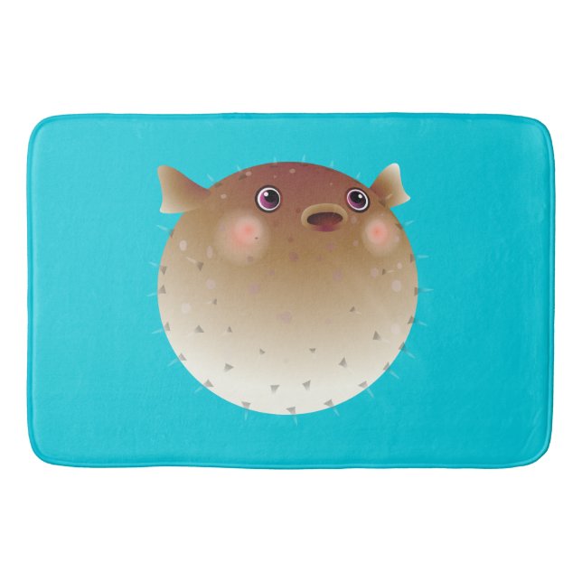 Puffer fish bathroom mat (Front)