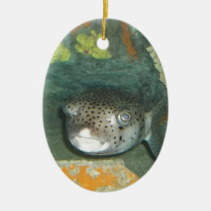 Puffer Fish Ceramic Ornament