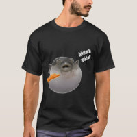 Puffer fish eating carrot