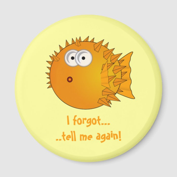 Puffer fish   funny sayings fridge magnets