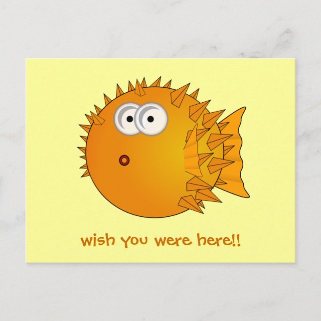 Puffer fish - funny sayings postcard (Front)