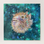 Puffer Fish Jigsaw Puzzle<br><div class="desc">Puffer Fish Jigsaw Puzzles Beautiful Underwater Life -  MIGNED Painting Design</div>