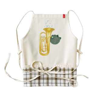 Puffer Fish Playing Tuba - Apron
