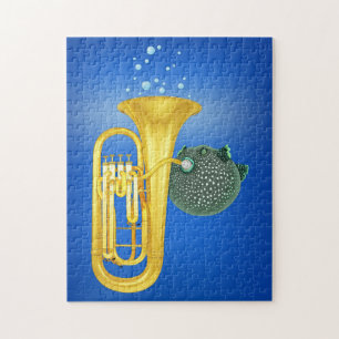 Puffer Fish Playing Tuba - Puzzle