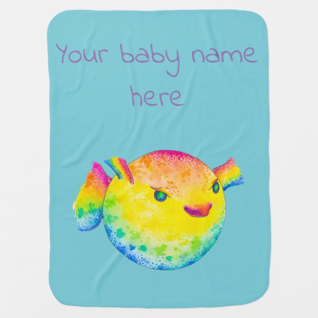 Puffer fish receiving blanket (Front)