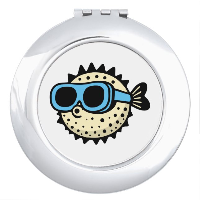 Pufferfish Compact Mirror (Front)