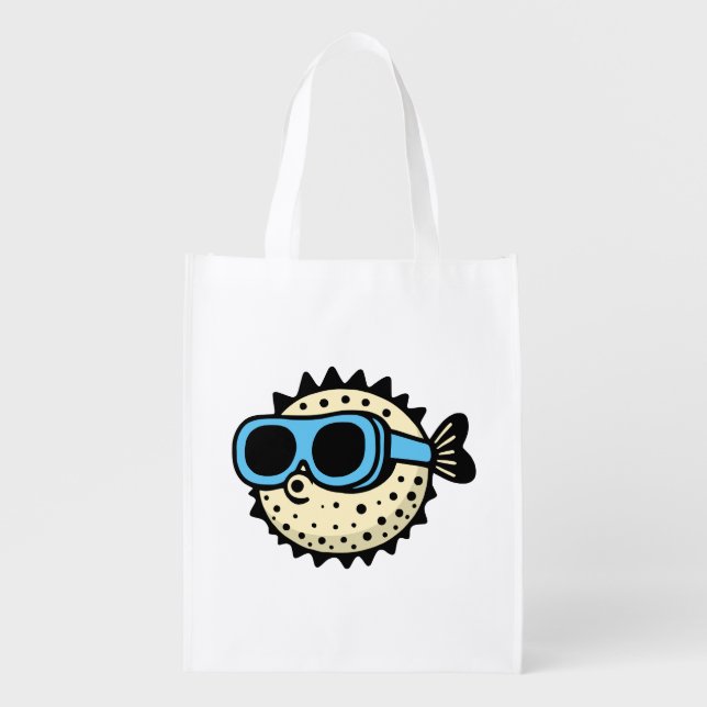 Pufferfish Grocery Bag (Front)