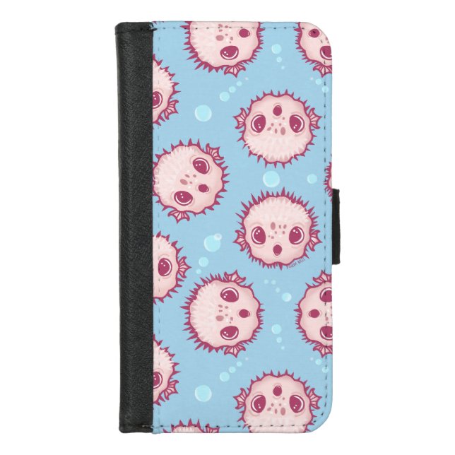 Pufferfish iPhone Wallet Case (Front)