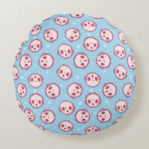 Pufferfish  round pillow