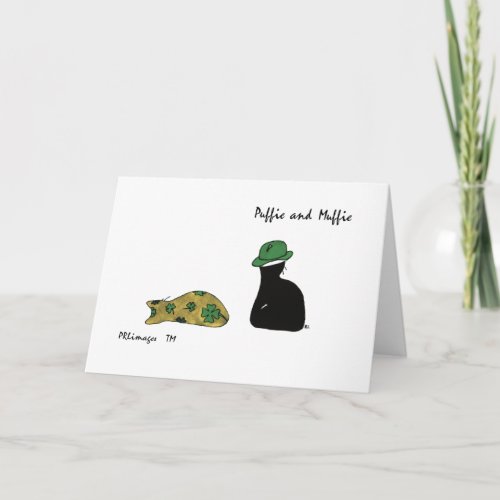 Puffie and Muffie St Patricks Day Card