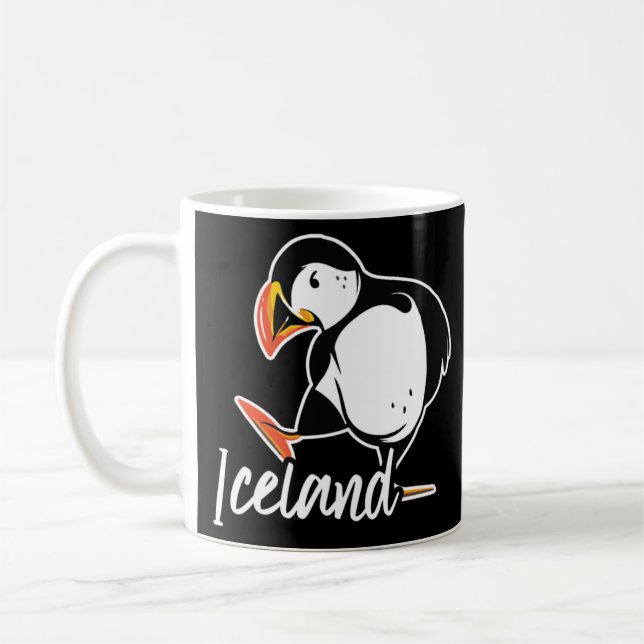 Puffin Bird Iceland Coffee Mug (Left)