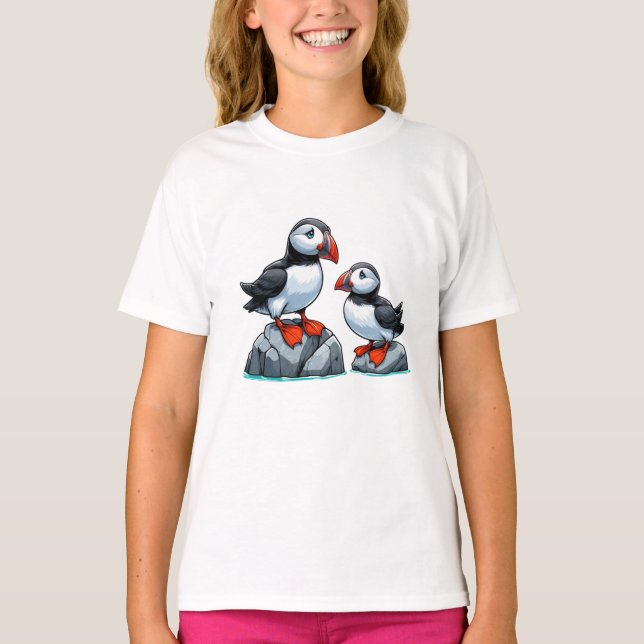 Puffin bird Kids Basic T-Shirt (Front)