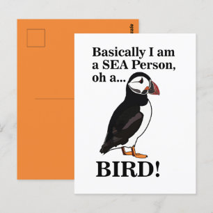 Puffin Bird Seabird Wildlife Funny Postcard