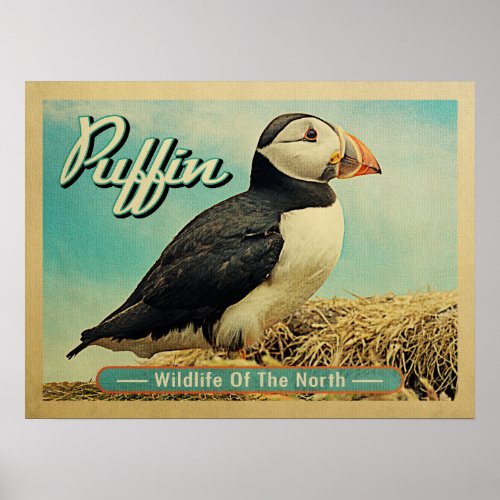 Puffin Bird _ Wildlife of the North Poster