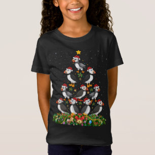 Puffin Bird Xmas Tree Gift Santa Hat Puffin Christ T-Shirt