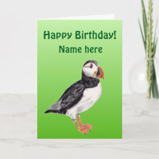 Puffin Birthday card