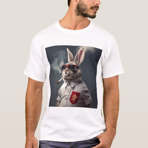 Puffin Bunny Smoking Rabbit T_Shirt