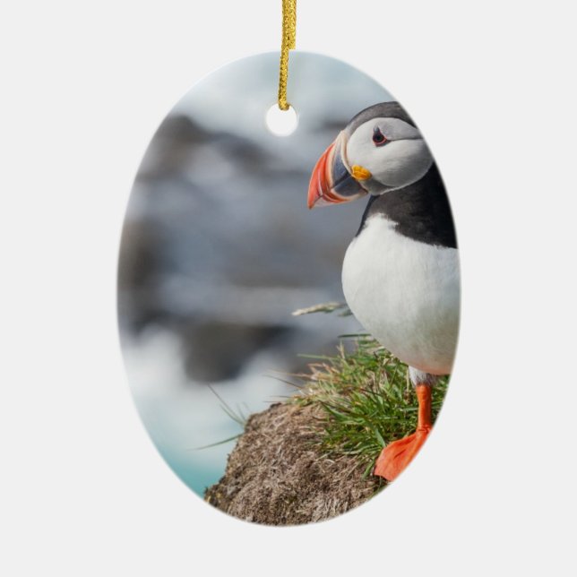 Puffin Ceramic Ornament (Front)