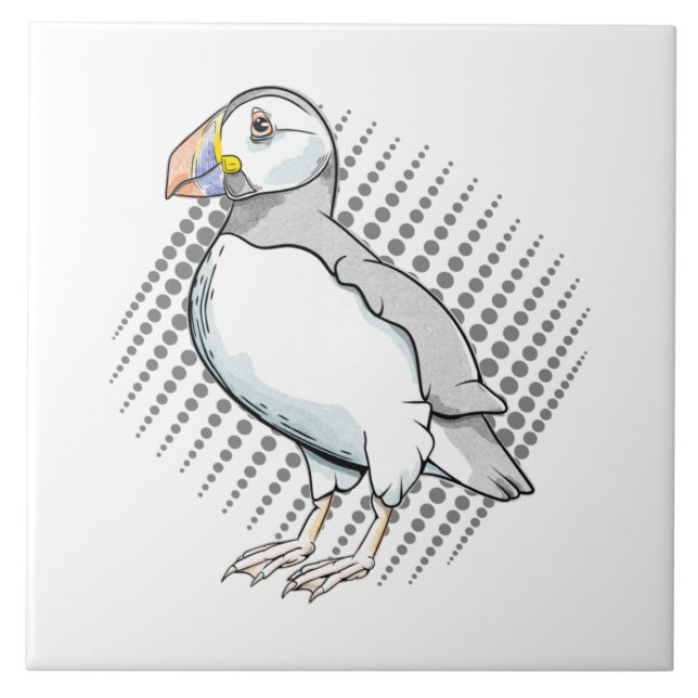 Puffin Ceramic Tile (Front)