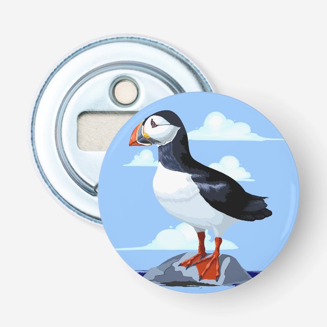 Puffin Cute Atlantic Seabird Bottle Opener (Front)