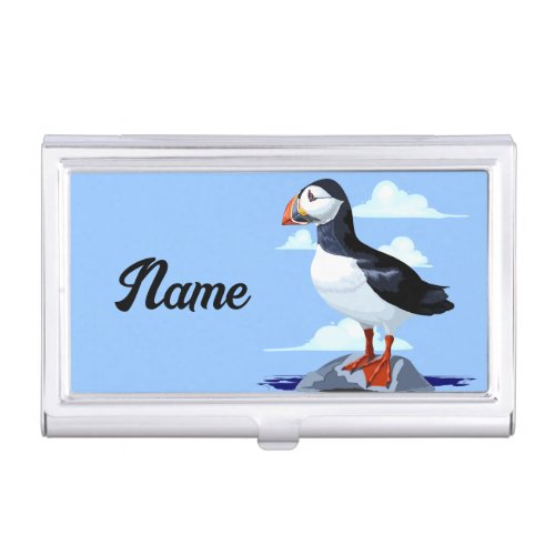 Puffin Cute Atlantic Seabird Business Card Case