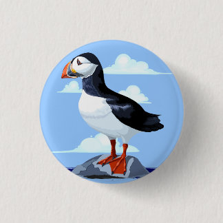 Puffin Cute Atlantic Seabird Button