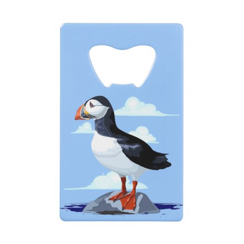 Puffin Cute Atlantic Seabird Credit Card Bottle Opener