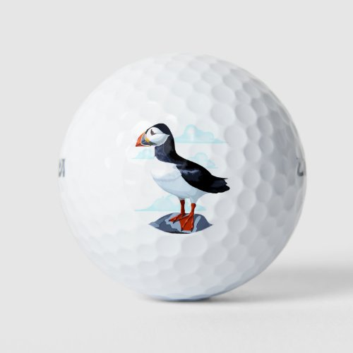 Puffin Cute Atlantic Seabird Golf Balls