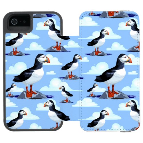 Puffin Cute Atlantic Seabird iPhone SE55s Wallet Case