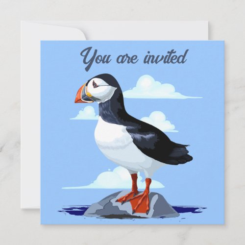 Puffin Cute Atlantic Seabird Invitation