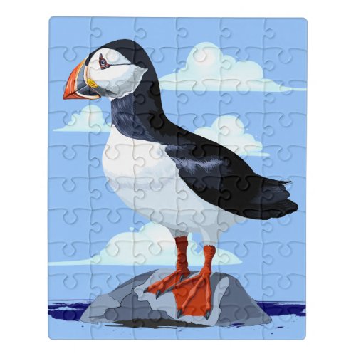 Puffin Cute Atlantic Seabird Jigsaw Puzzle
