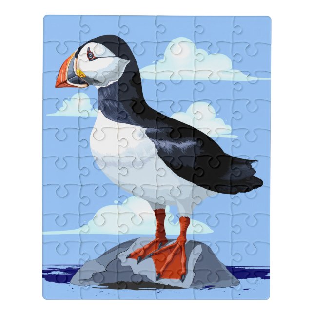 Puffin Cute Atlantic Seabird Jigsaw Puzzle (Puzzle Vertical)