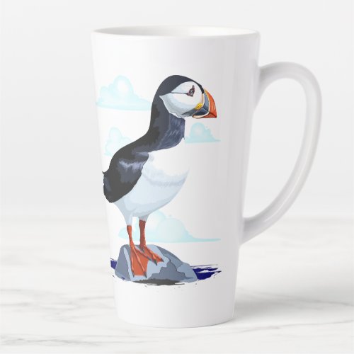 Puffin Cute Atlantic Seabird Latte Mug