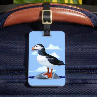 Puffin Luggage Tag Handmade With Fabric Ocean Luggage Tag 