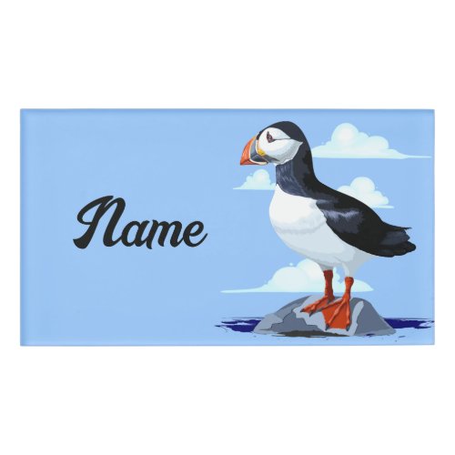 Puffin Cute Atlantic Seabird Name Tag