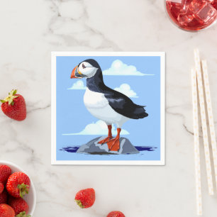 Puffin Cute Atlantic Seabird Napkins