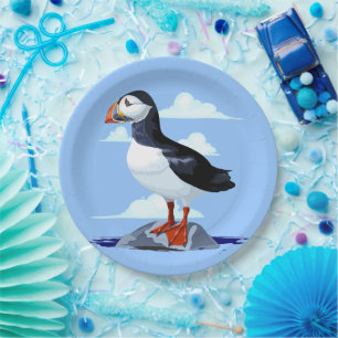 Puffin Cute Atlantic Seabird Paper Plates