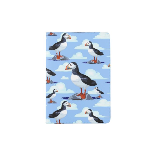 Puffin Cute Atlantic Seabird Passport Holder (Front)